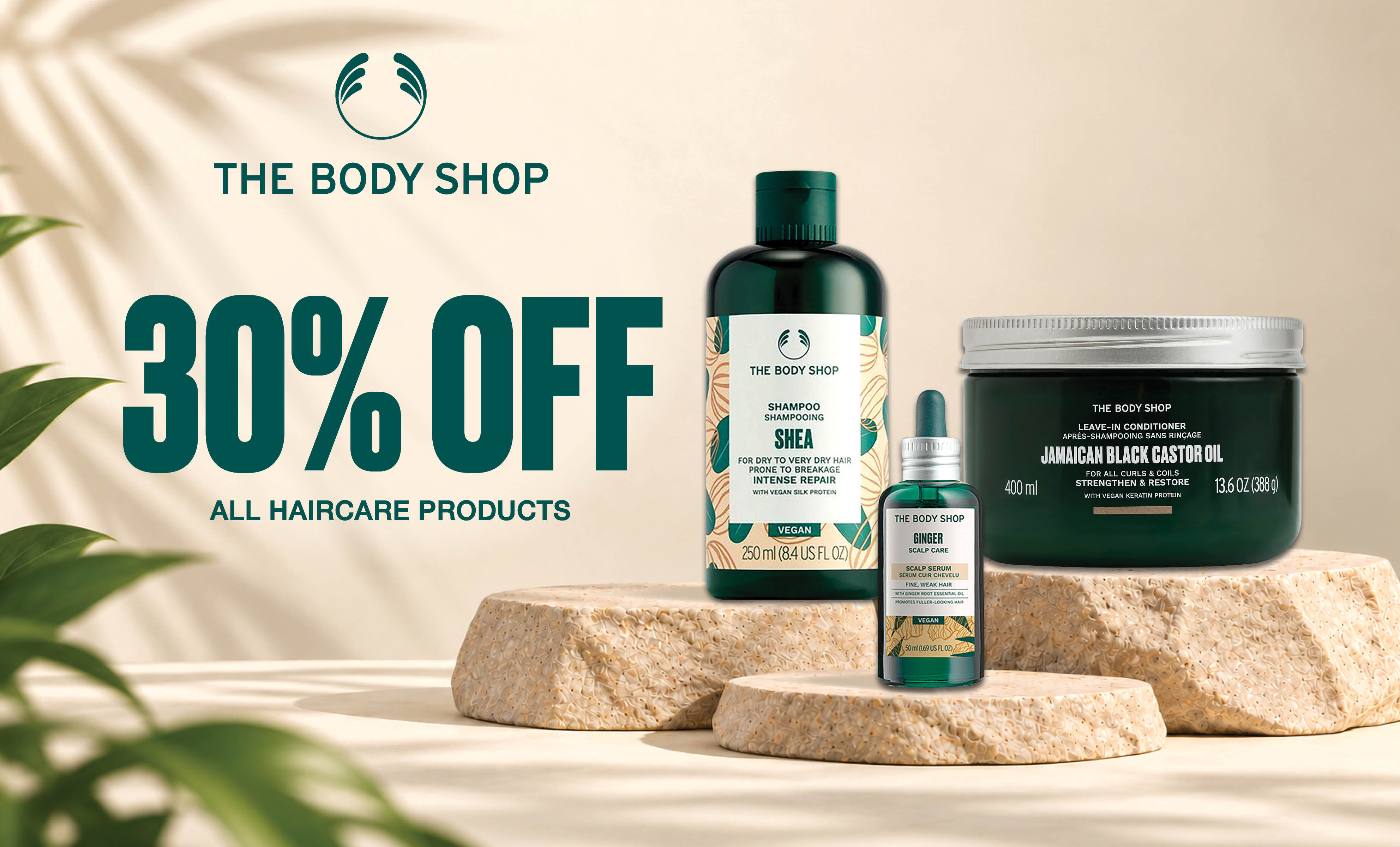 30% off all haircare products