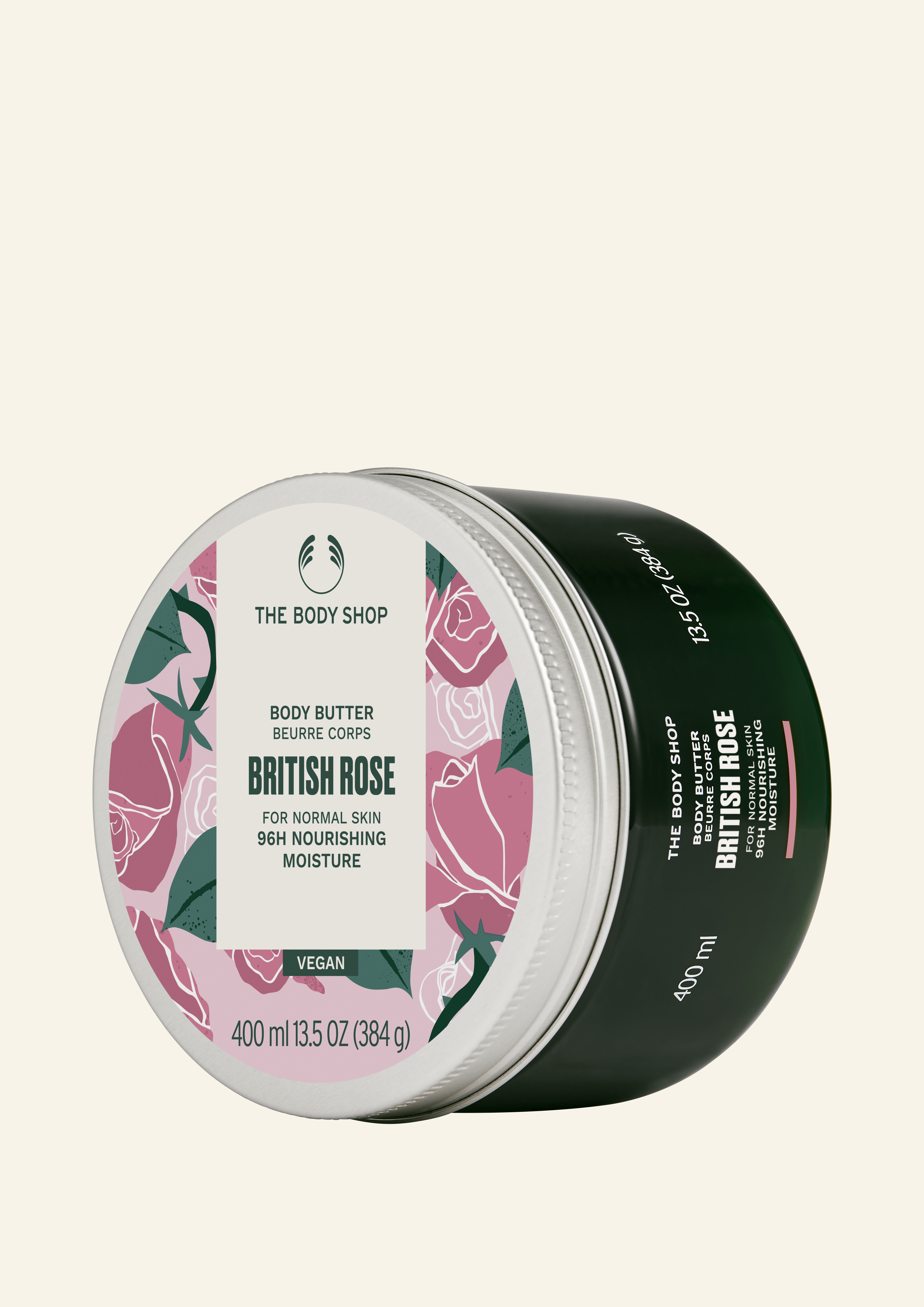 1012940 BODY BUTTER BRITISH ROSE 400 ML BRNZ ANGLE NW INABCPS089