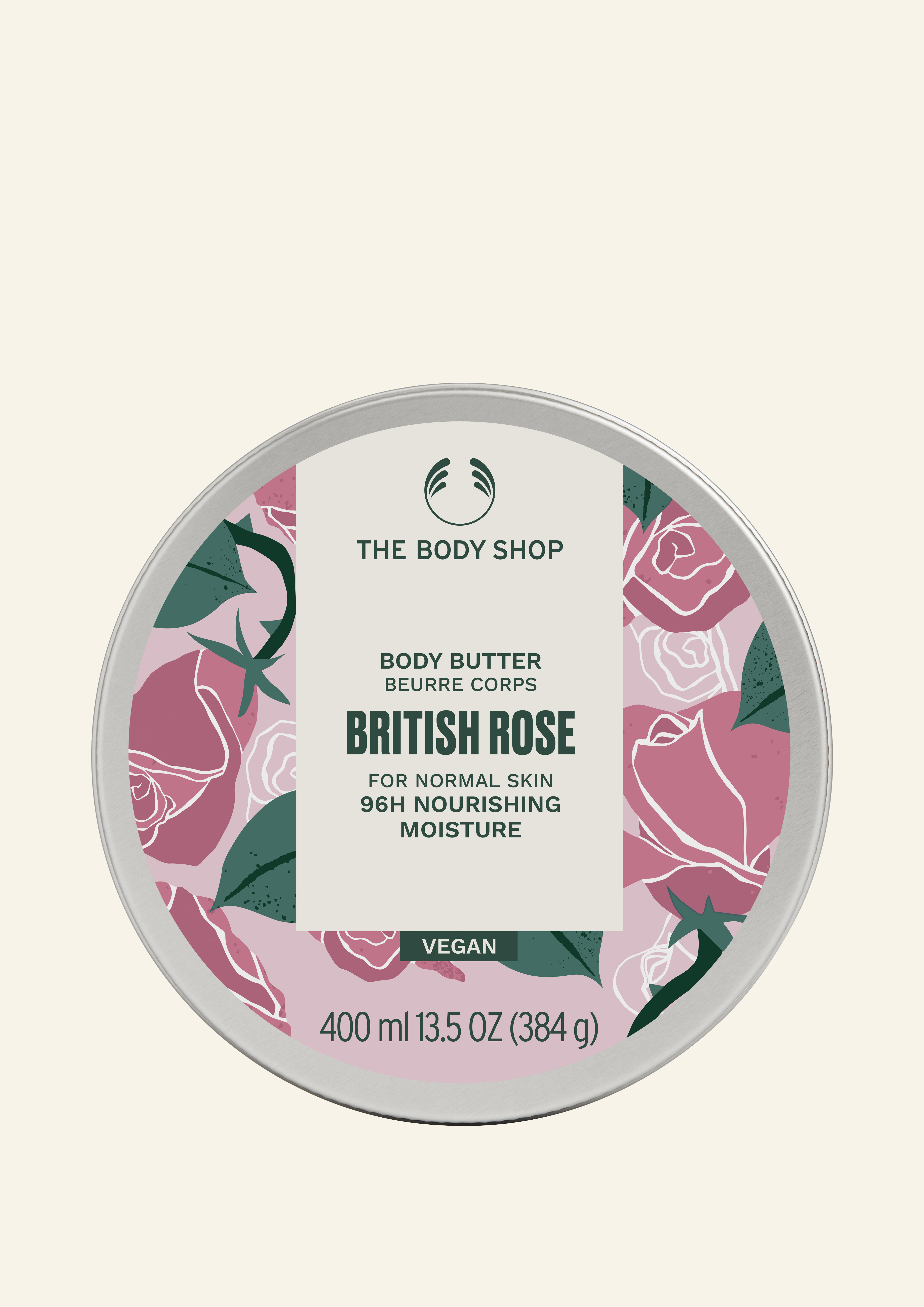 1012940 BODY BUTTER BRITISH ROSE 400 ML BRNZ NW INABCPS088