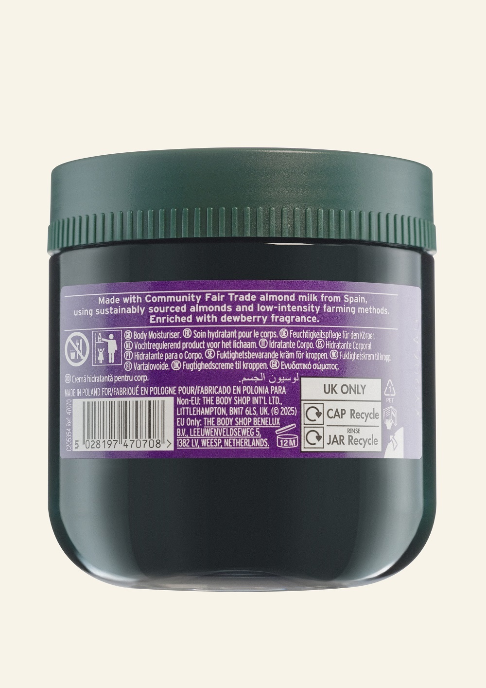 1047070 BODY YOGURT DEWBERRY 200 ML A0 X NW BACK INAJYPS006