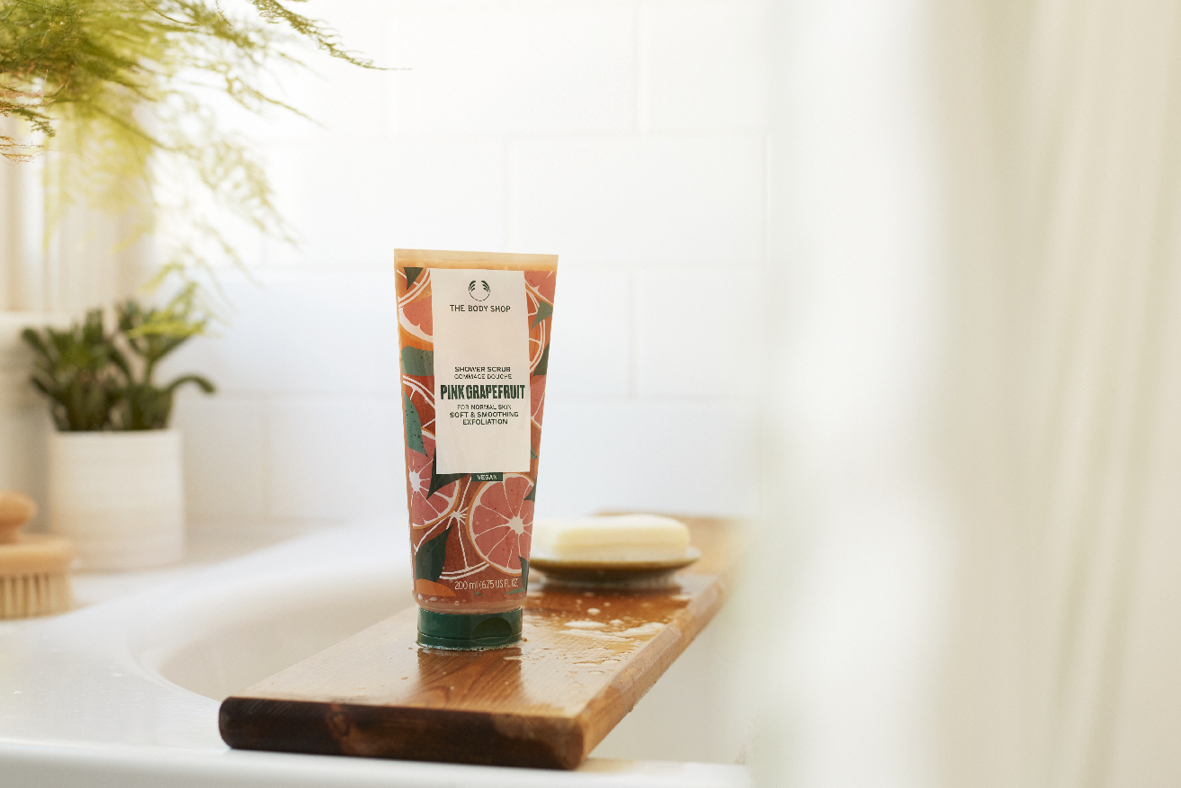 1096120 SHOWER SCRUB PINK GRAPEFRUIT SILVER INABCPS505