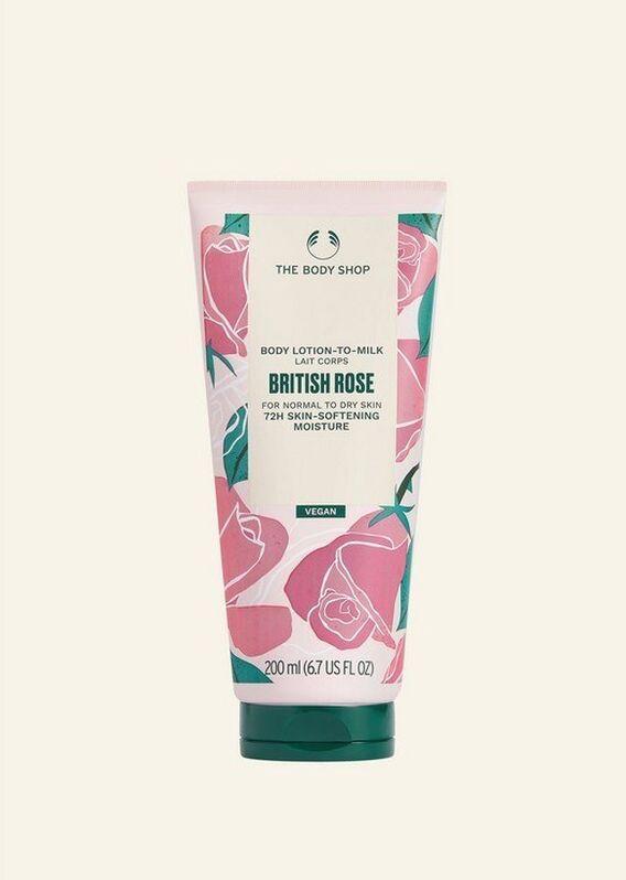 British Rose Body Lotion-To-Milk 200ml