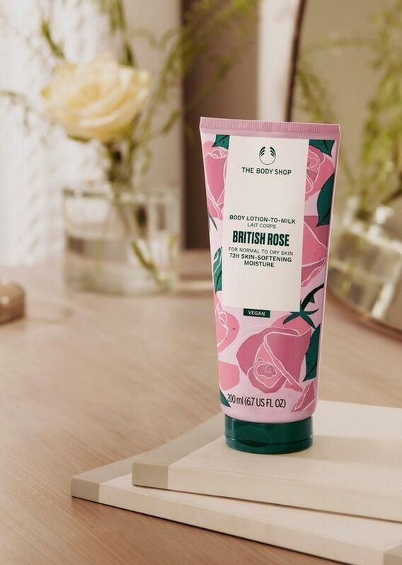 British Rose Body Lotion-To-Milk 200ml