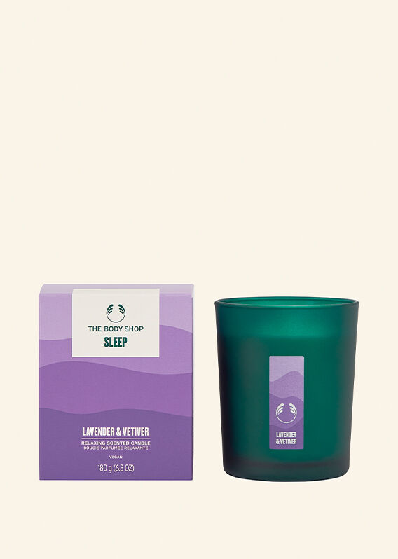 Sleep Relaxing Scented Candle Lavender & Vetiver 180g